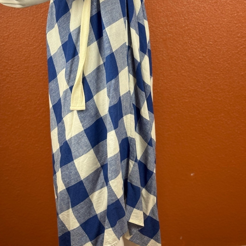 Maeve Blue and White Asymmetrical Wrap Sundress Size XSP. A14 - Picture 8 of 16